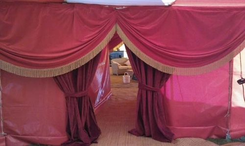 vintage decor hire, velvet drapes