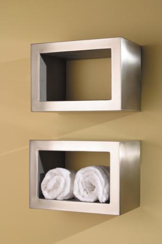 Hot Box radiators in brushed steel finish