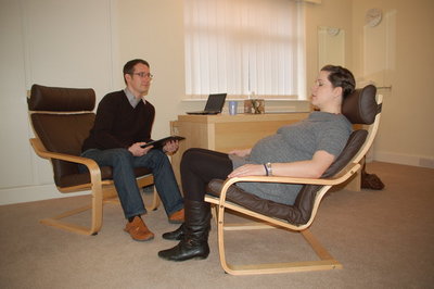 Richard hard at work at Focused Hypnosis