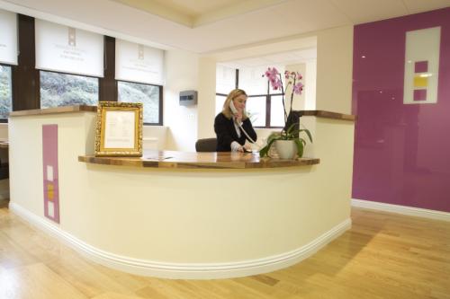 Our welcoming reception is seperate from the lounge, allowing you to make appointments and payments in private.