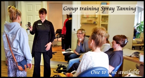 Group Training Session Spray Tanning mainly done one to one