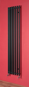Nero contemporary radiator in black
