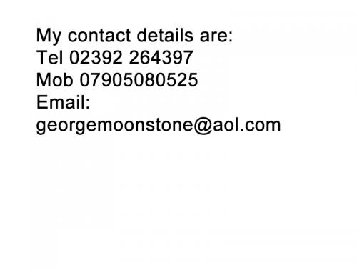 Contact Details + georgemoonstone.blogspot.com