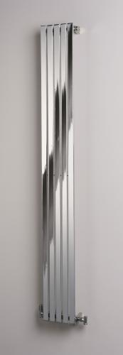 Red Hot contemporary radiator in chrome