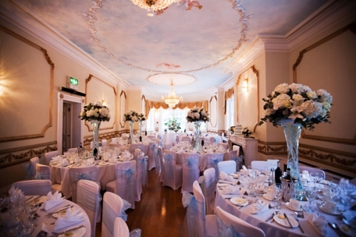 The Ivory Room ready for the Wedding Breakfast