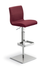 Delilah Gas Lift Stool, Premium Quality Italian Leather Upholstery, Burgundy Colour