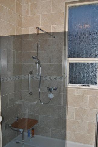 Low Level Shower With Seat