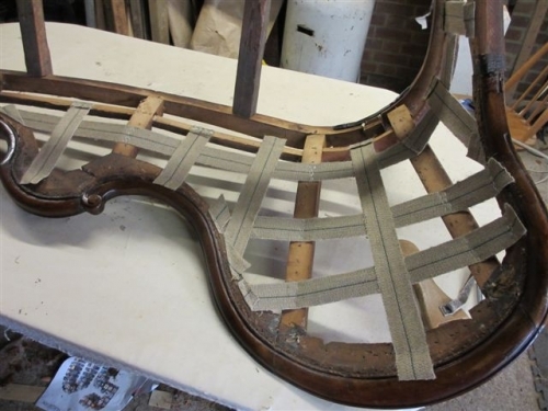 Chaise longue - Webbing applied to back