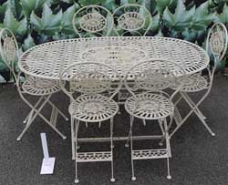 Oval Garden Table And 6 Chairs  for the garden or conservatory