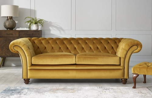 Calvert Luxury Leather Sofa - Cambio Fabric