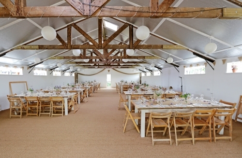 A spacious wedding barn in Somerset