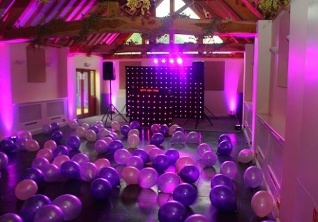 Balloons on dancefloor with Disco