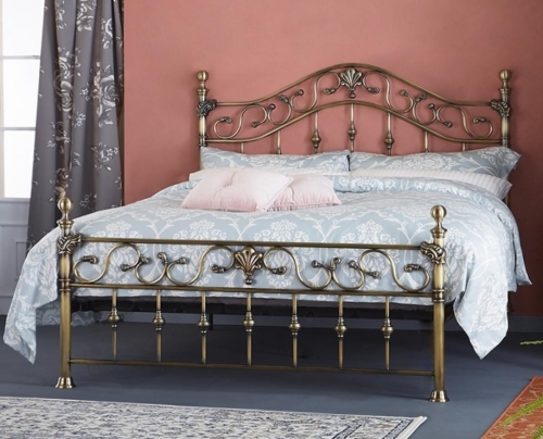 Elizabeth Ornate Antique Brass Effect Bed Frame
