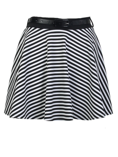 Striped Skater Skirt