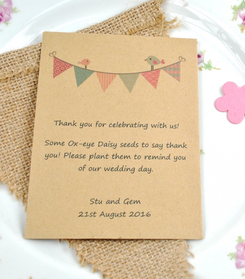 Recycled Seed Packet Wedding Favour