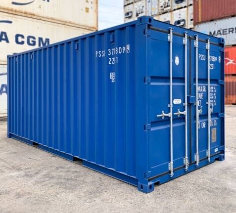 20ft Gp Shipping Container Blue 01