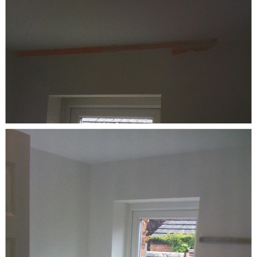 Before and after plaster repair