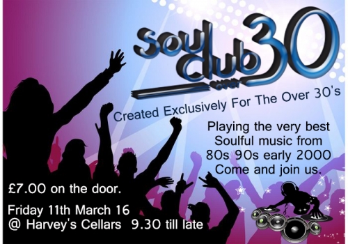 Soul Club 30 presents, Soulful Fridays.     