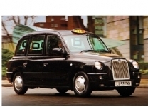 Black Cab Taxi In Motion