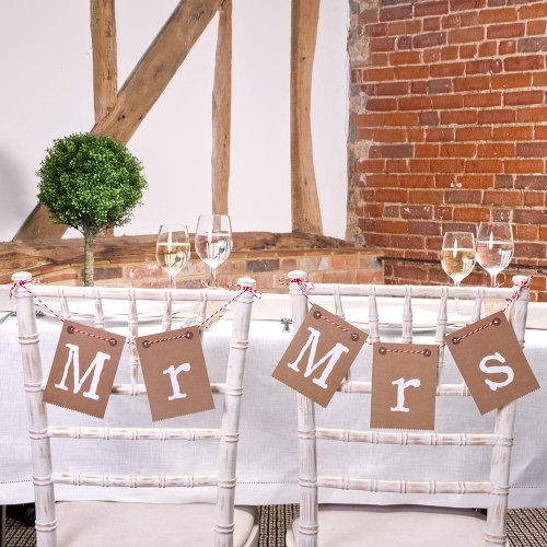 Just My Type - Mr and Mrs Chair Bunting