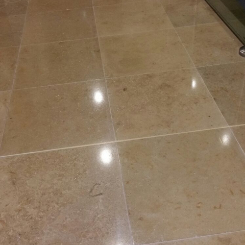 Travertine Tiled Floor After Polishing Nationwide Building Society Bournemouth