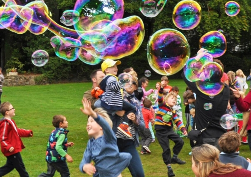Outdoor bubble entertainment