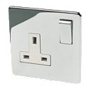 Polished Chrome, Satin or Brushed Steel effect sockets give that contemporary feel