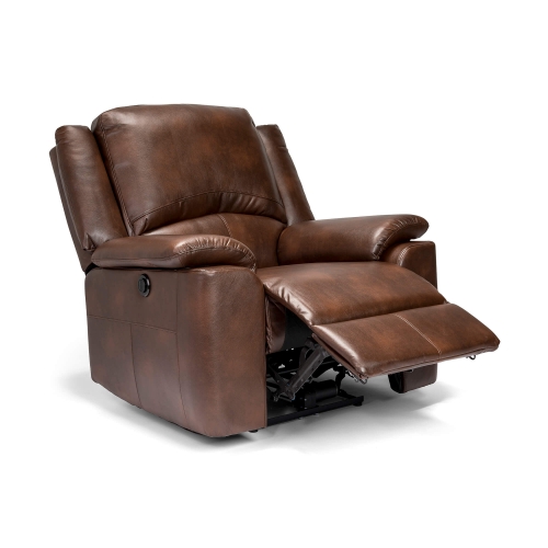 Chelsea Leather Air Electric Reclining Armchair - Brown