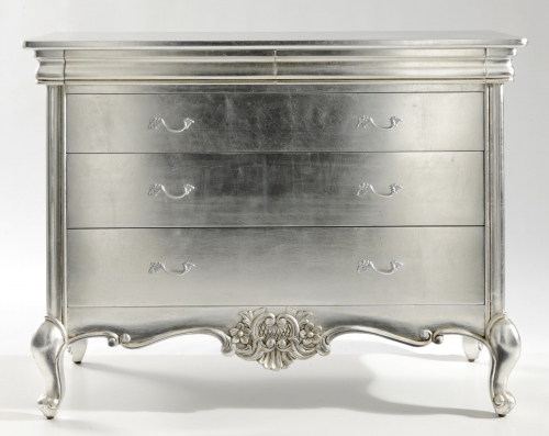 Cristal French Silver 3 Drawer Wide Chest