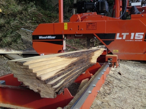 Sawmill Wood Stacked