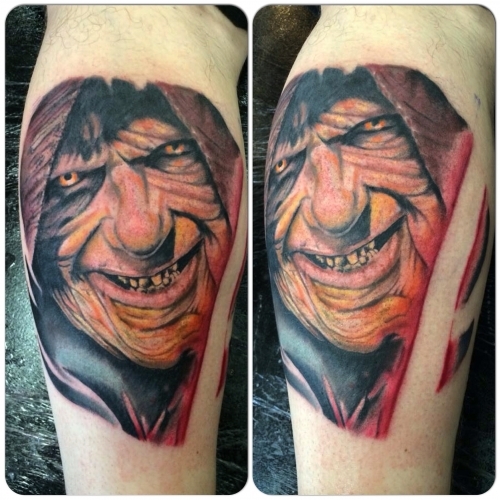 Darth Sidious tattoo by Dave Kane