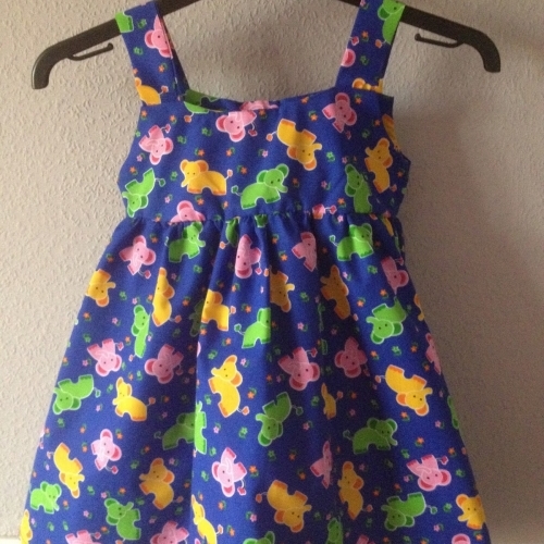 Handmade Childrens "Elephant" Dress age 2-3 years