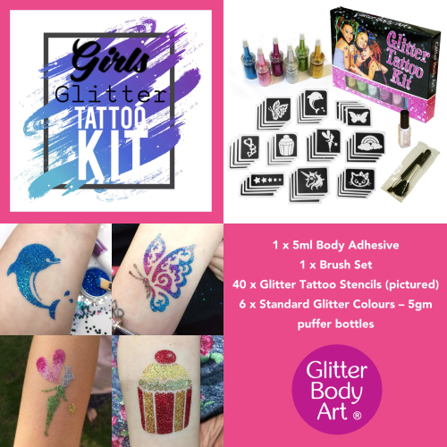 Girls Glitter Tattoo Kit