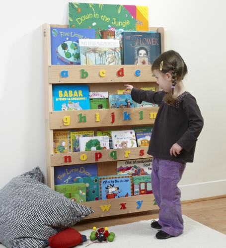 The Tidy Books Childrens Bookcase Natural Lowercase - Perfect book display and storage for your children.