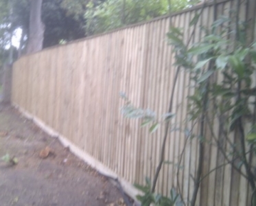 6ft Closeboarded Fencing using 5x4 V Notch Posts (Hidden Posts).