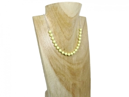 Pastel Yellow Pearls Necklace